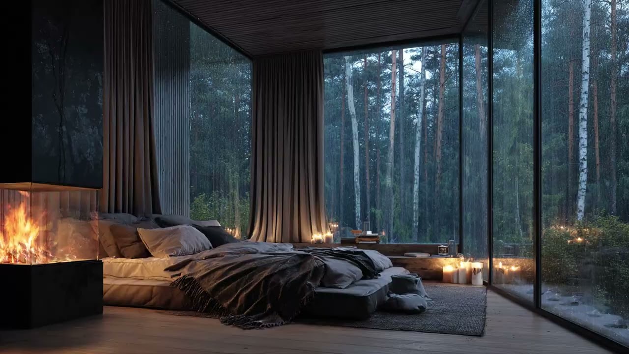 Relaxing Rainfall in the Forest with Peaceful Piano Music for Stress Relief and Deep Sleep