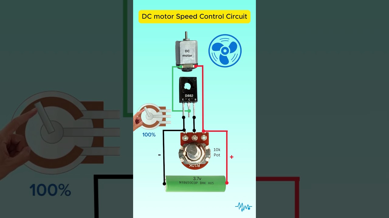 Adjustable DC Motor Speed Controller | Simple and Effective #Shorts