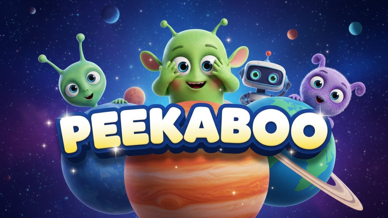 Peek-A-Boo with the  Space Friends