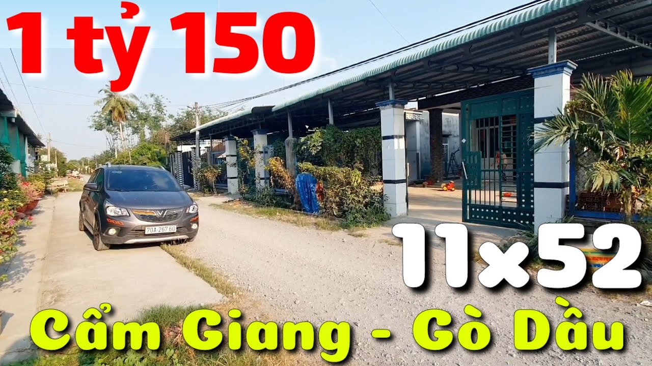 [Đã Bán] Nhà Chữ L 11x52 giá rẻ 1 tỷ 150 triệu gần Chợ Cẩm Long xã Cẩm Giang Gò Dầu Tây Ninh