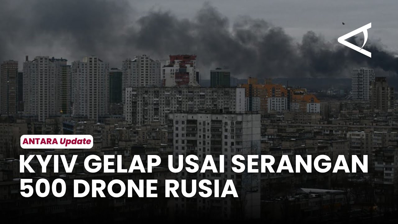 Rusia Serang Ukraina dengan 500 Drone, Kyiv Gelap Gulita