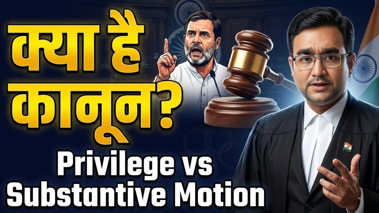 Privilege Motion vs Substantive Motion | कानून क्या है? | Rahul Gandhi Substantive Motion