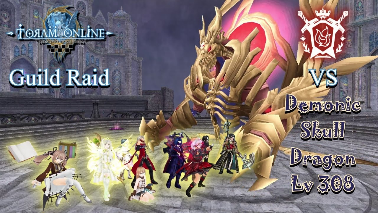 Toram Raid Boss Battle ~ Castra Ignis VS Demonic Skull Dragon (Lv 308)