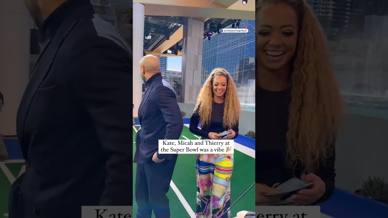 Kate, Micah and Thierry brought the Super Bowl vibes 🏈