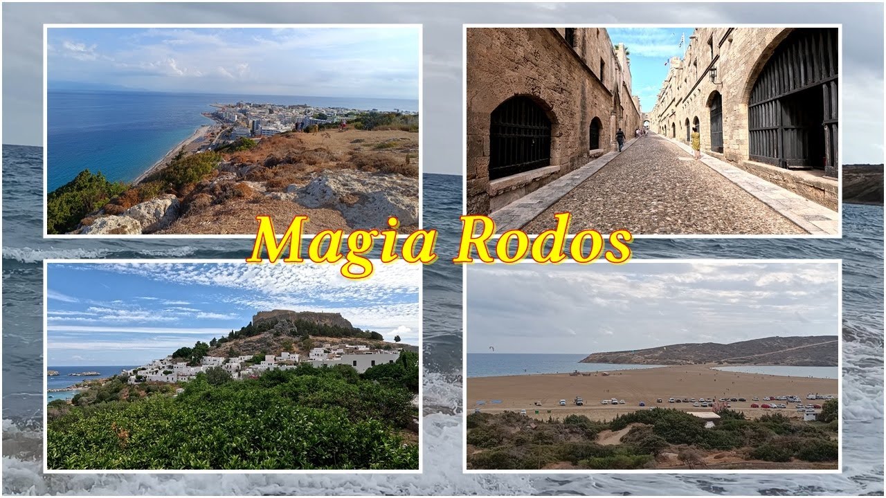 MIX RODOS.2024. miasto Rodos, miasto Lindos, półwysep Prasonisi, zamek Monolithos.