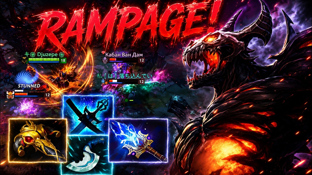 Dota 2 - RAMPAGE!! Shadow Fiend Pure MAGIC Build! | PAGACDOTA