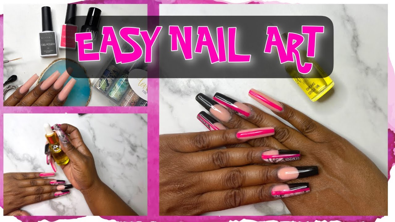 EASY GEL POLISH AND FOIL TRANSFER DESIGN | SUMMER NAIL ART
