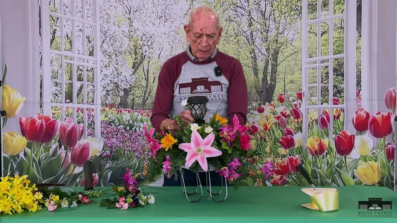 2025-08 Crafts with Jimmy   Artificial Flower Arrangement