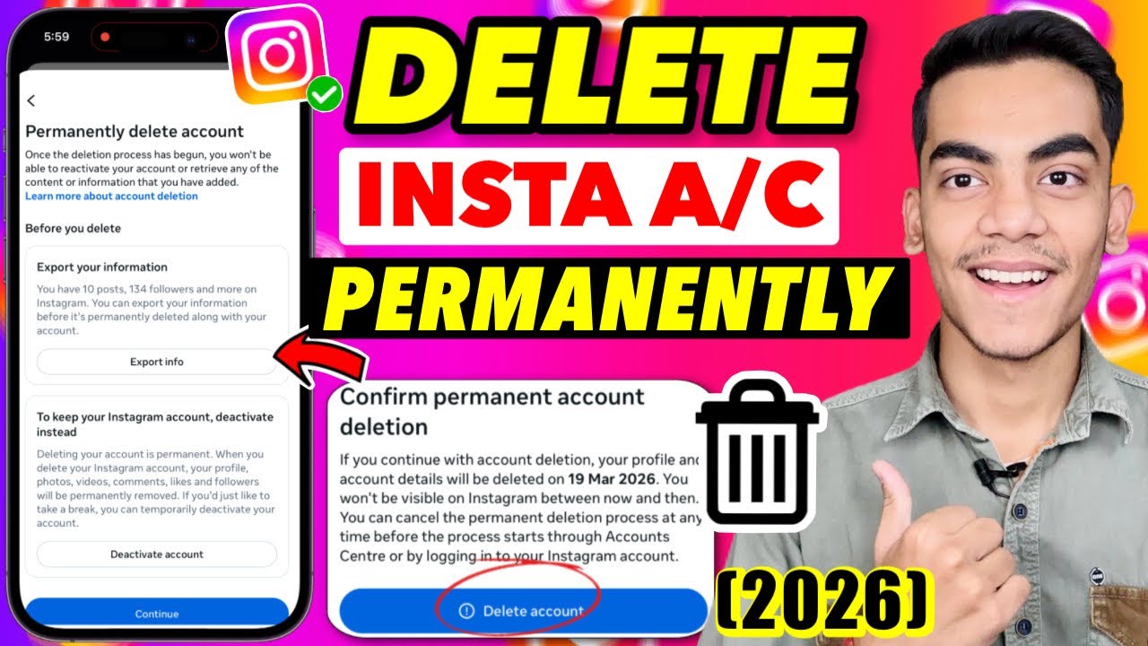 How To Delete Instagram Account Permanently 2026 | Instagram Account Delete Kaise Kare 2026