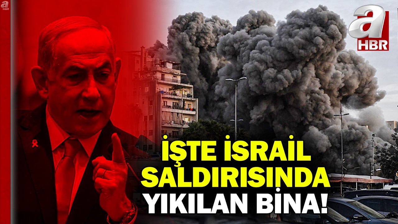 Beyrut'a hava saldırısı: 6 kişi öldü 24 kişi yaralandı! İşte İsrail saldırısında yıkılan bina