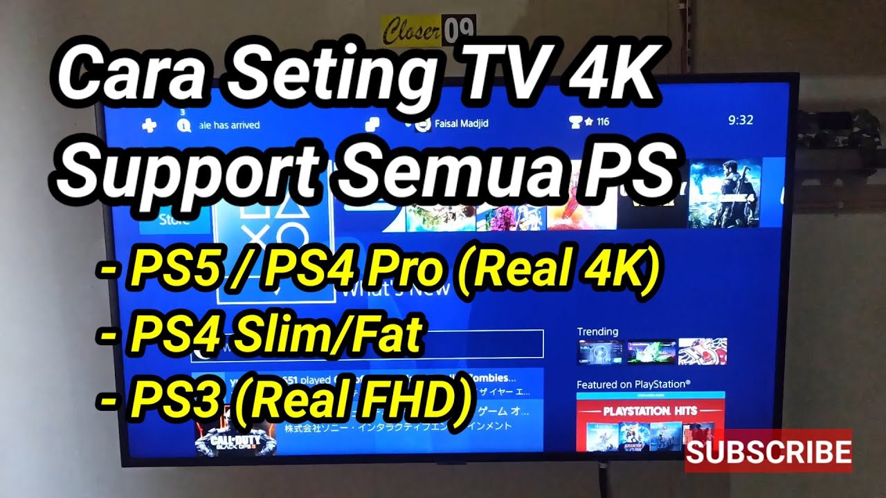 CARA SETTING TV 4K | SUPPORT UNTUK SEMUA PS (PS5,PS4 PRO, SLIM/FAT DAN PS3)