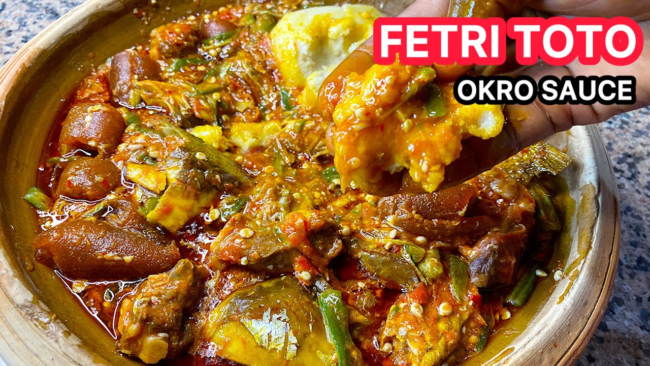 HOW TO COOK FETRI TOTO // AUTHENTIC GHANAIAN OKRO SAUCE RECIPE 