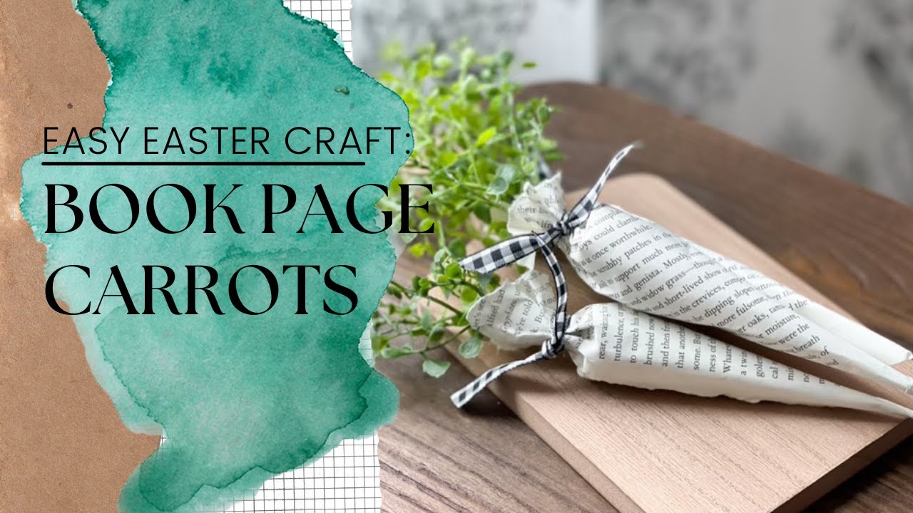 Easy Easter Craft: Bookpage Carrots