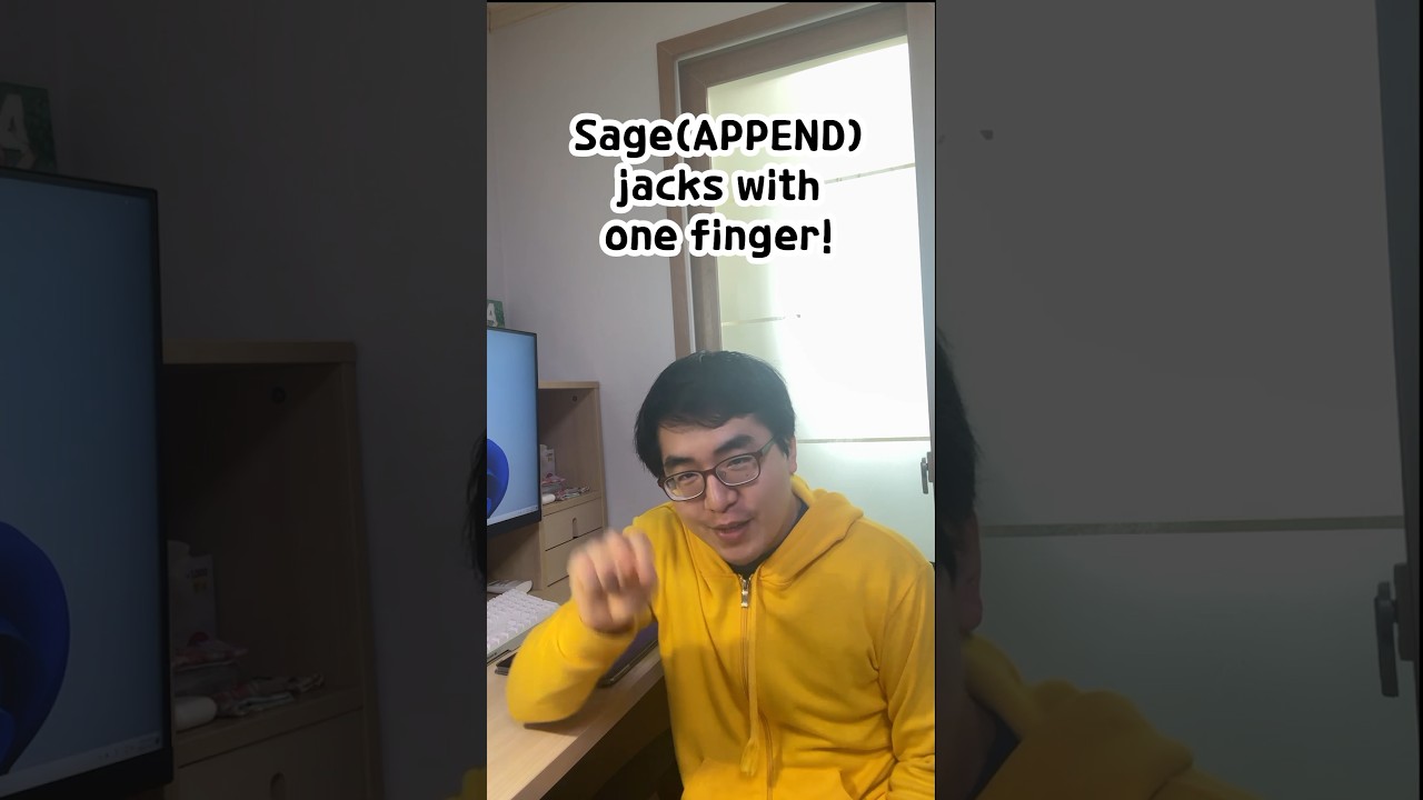 Sage APPEND jacks with one finger?
