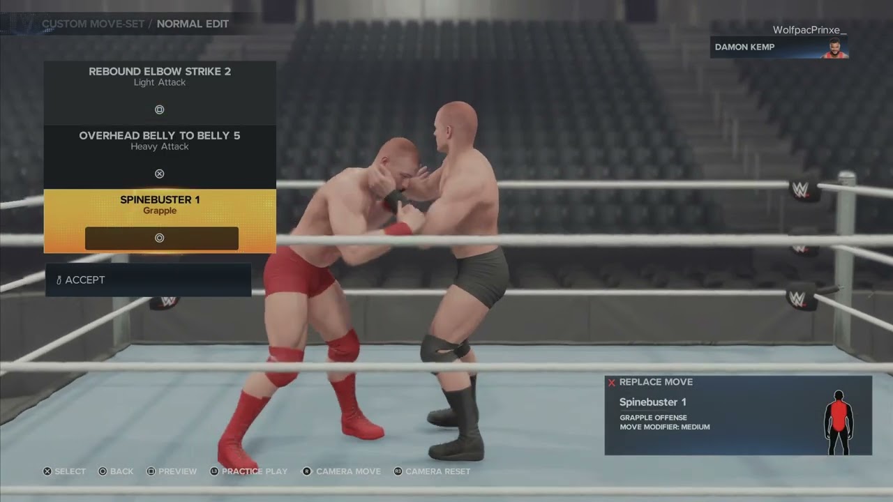 WWE 2K23 | Damon Kemp Updated Moveset + Base Superstar Settings