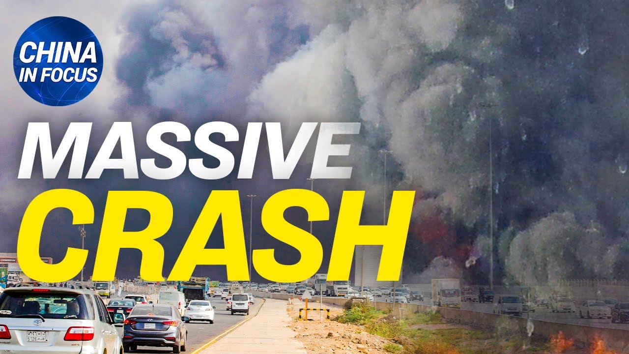 40+ cars crash in Chinese city, causing huge fire; China's companies are in deep crisis