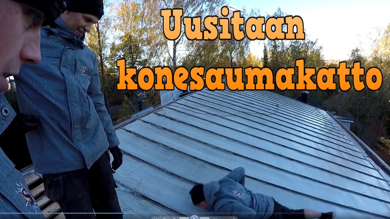 Syksyinen työpäivä peltikatolla