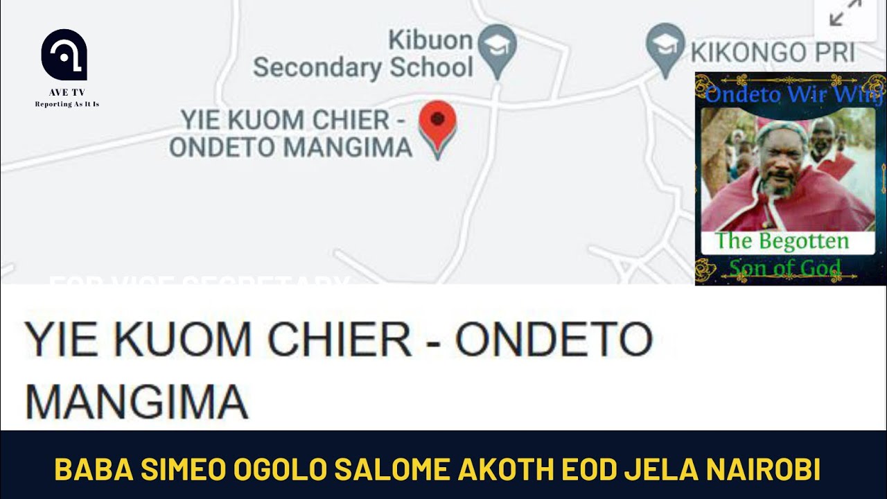 YIE KUOM CHIER ONDETO MANGIMA - Baba Simeo ogolo Salome Akoth eod jela Nairobi @LegionMaria1980