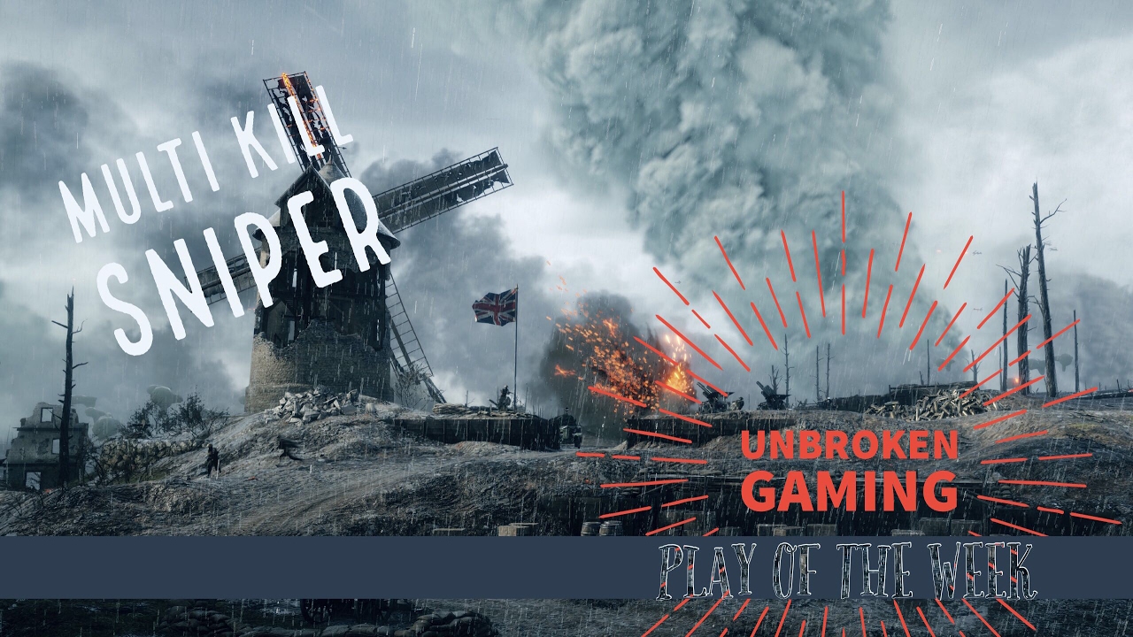 Battlefield 1 BF1 Conquest Multi Kill Sniper - UnbrokenGaming PS4