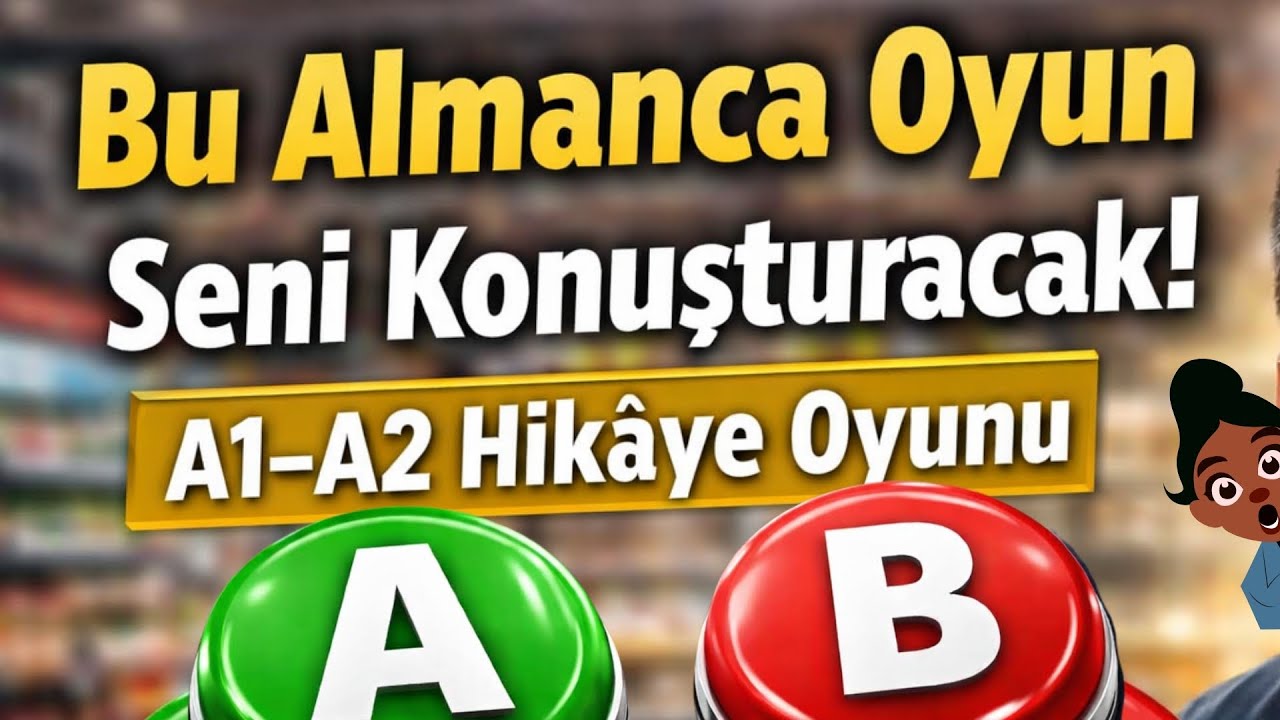 Bu Almanca Oyun Seni Konuşturacak! | A1–A2 Hikâye Oyunu – Deutsch 360 #1 Günlük hayatta Almanca