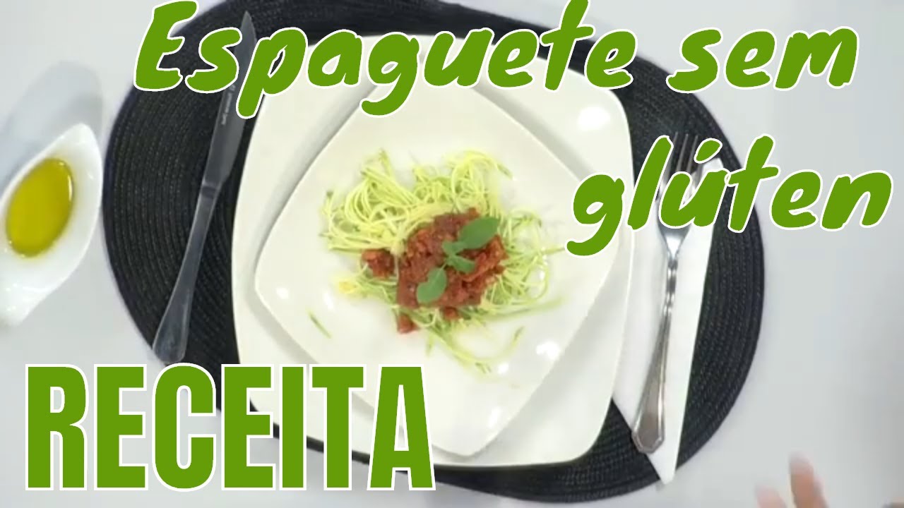Espaguete de abobrinha ao sugo sem glúten