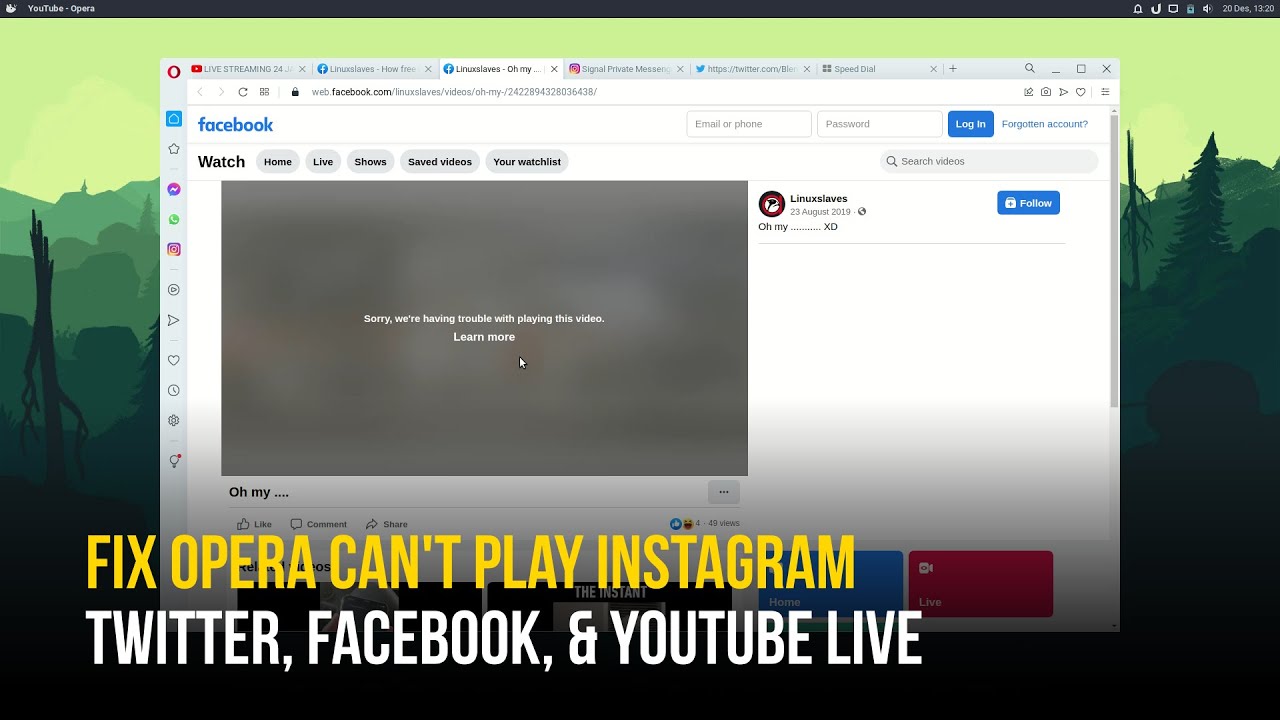 UPDATE: Fix Opera Can't Play Videos on Linux | Media Could Not Be Played Problem and More