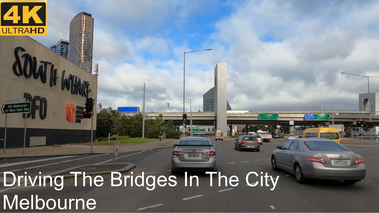 Driving Over the Bridges In The City | Melbourne Australia | 4K UHD