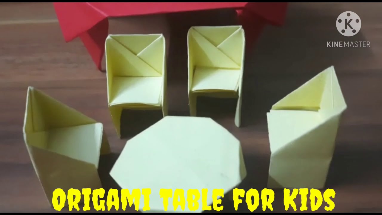 How to make Origami Dining Table for Kids
