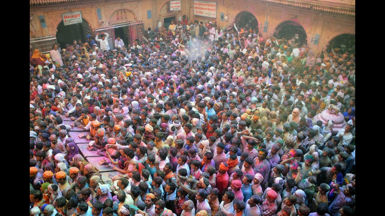 Holi festival in Mathura