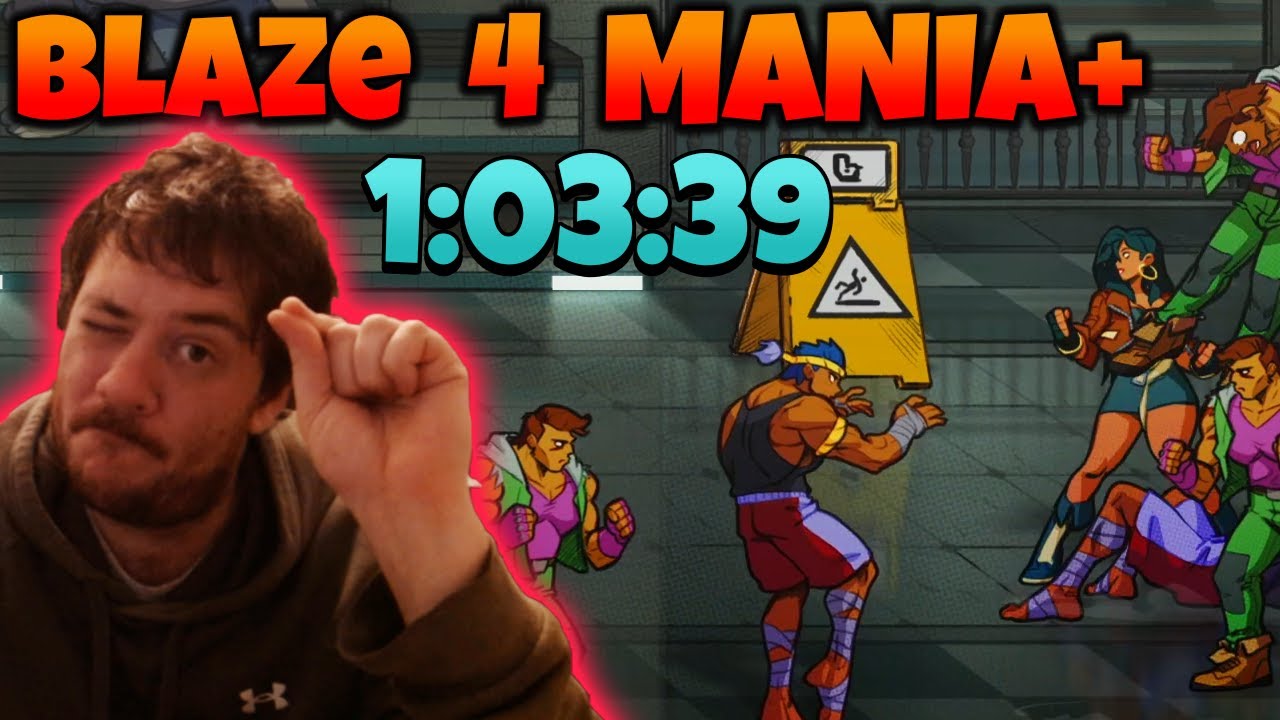Streets of Rage 4 DLC BLAZE 4 MANIA+ SPEEDRUN 1:03:39