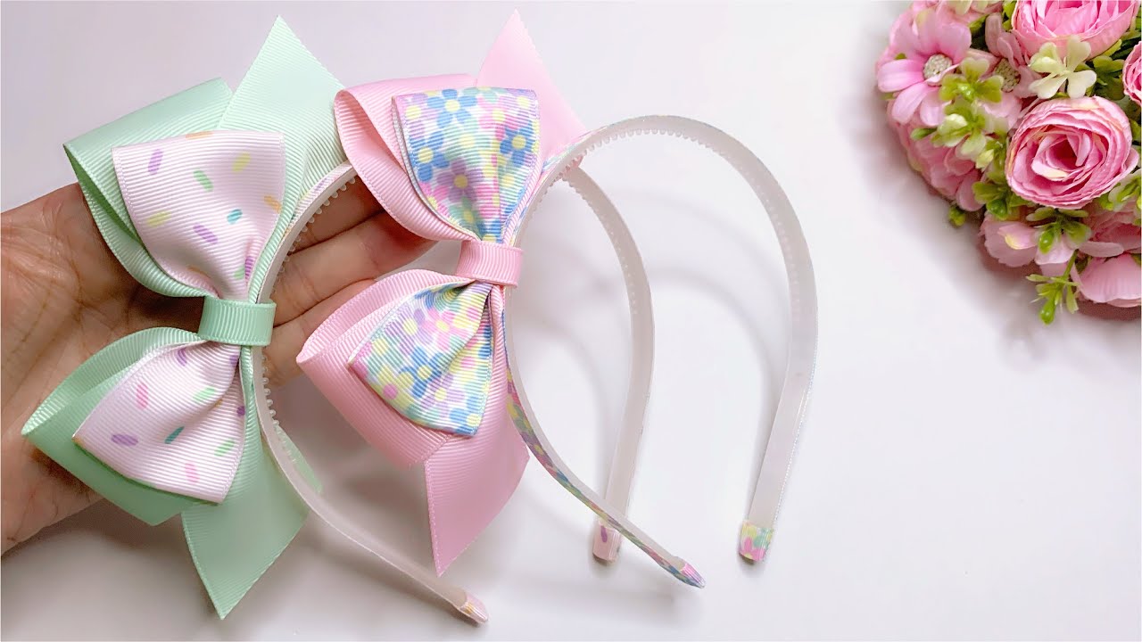 LAÇO EM PÉ NA TIARA/Fácil e Lucrativo para Iniciantes/Laço de Cabelo Infantil- DIY-PAP #diy