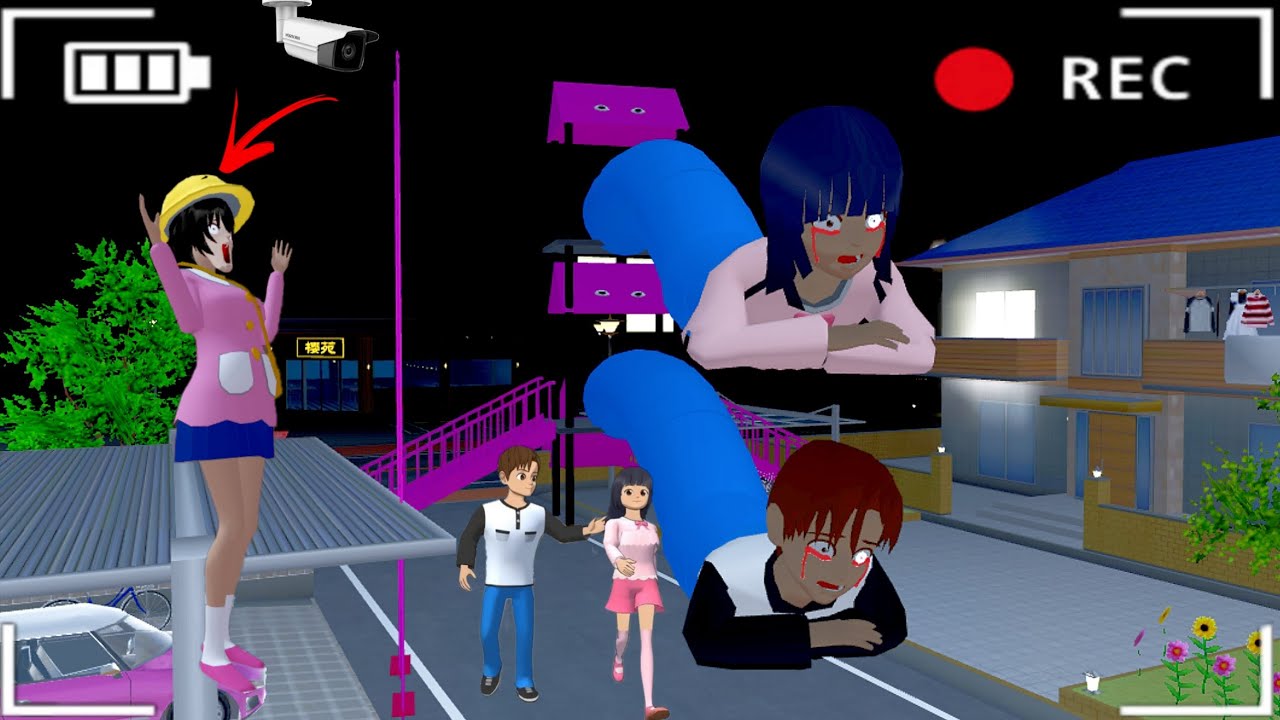 Yuta Mio P@nicked When CCTV Recorded a double Extra Slide infront of House 😱| SAKURA School gameplay