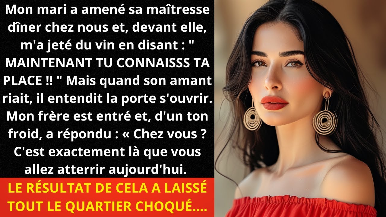 Mon mari a amené sa maîtresse dîner chez nous et, devant elle, 