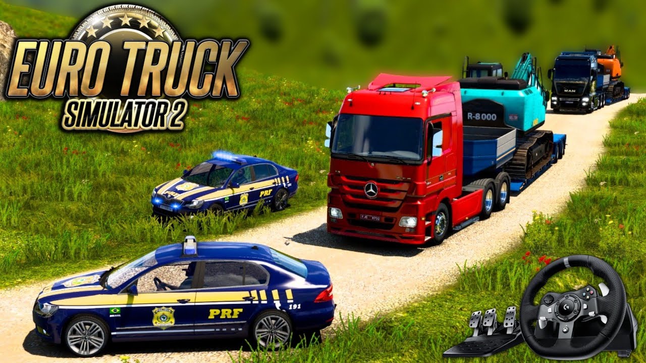 ATÉ A VIATURA DE ESCOLTA BATEU NESSA VIAGEM, TÁ DIFÍCIL! - EURO TRUCK SIMULATOR 2 + G920