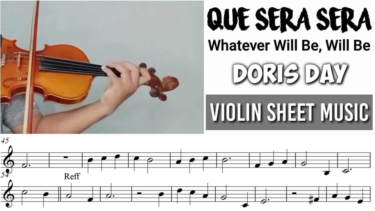 Free Sheet || Que Sera Sera - Doris Day || Violin Cover With Sheet Music