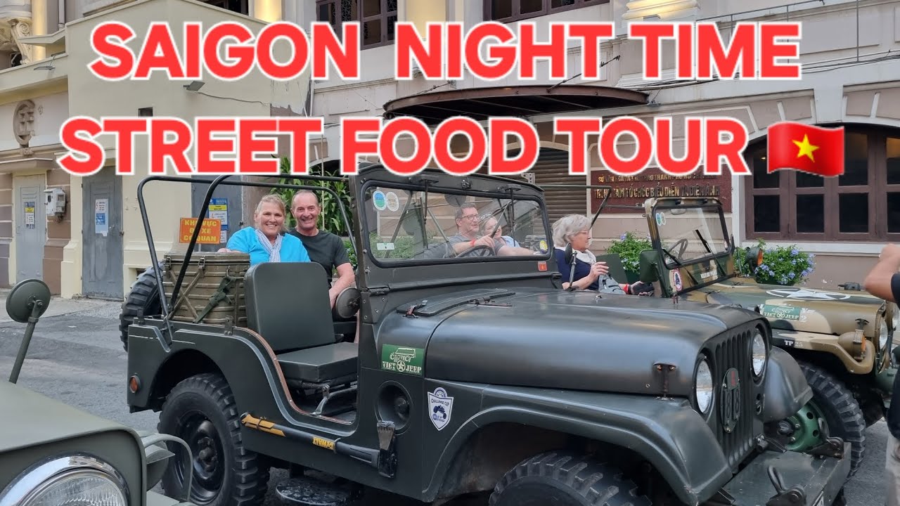 #111 SAIGON STREET FOOD TOUR VIA ARMY JEEP 🇻🇳