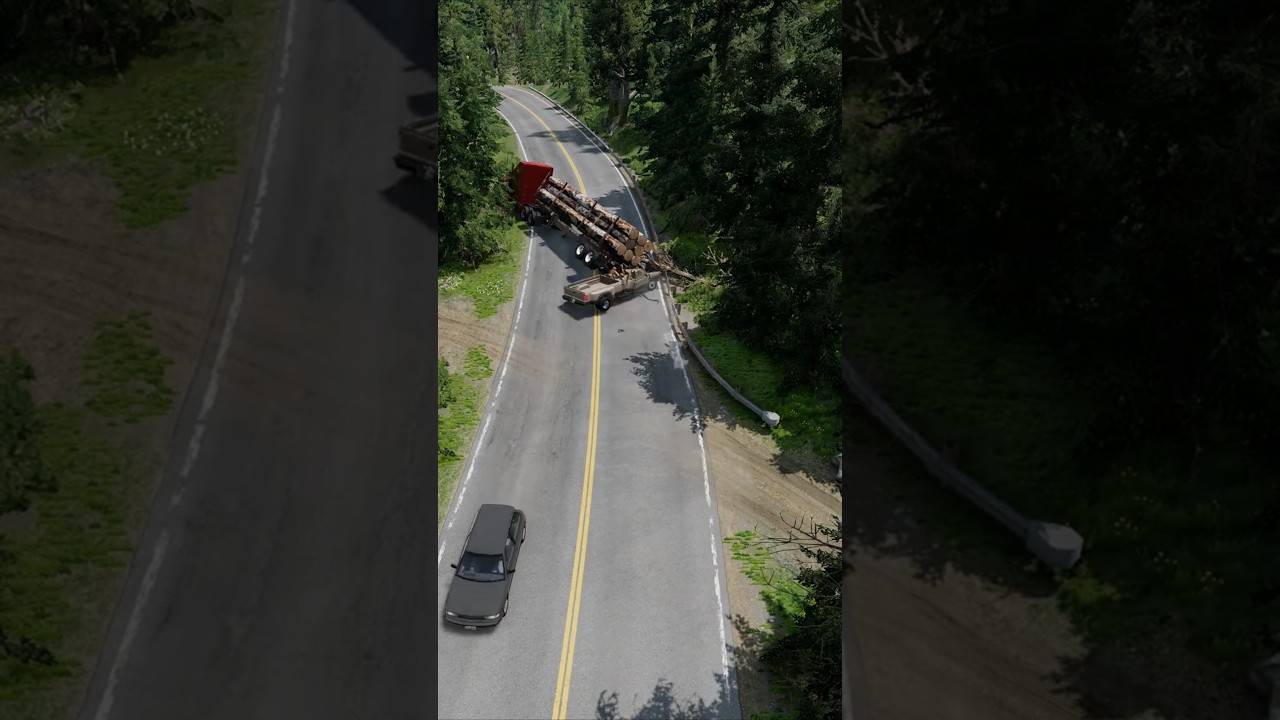 Realistic Highway Car Crashes #61