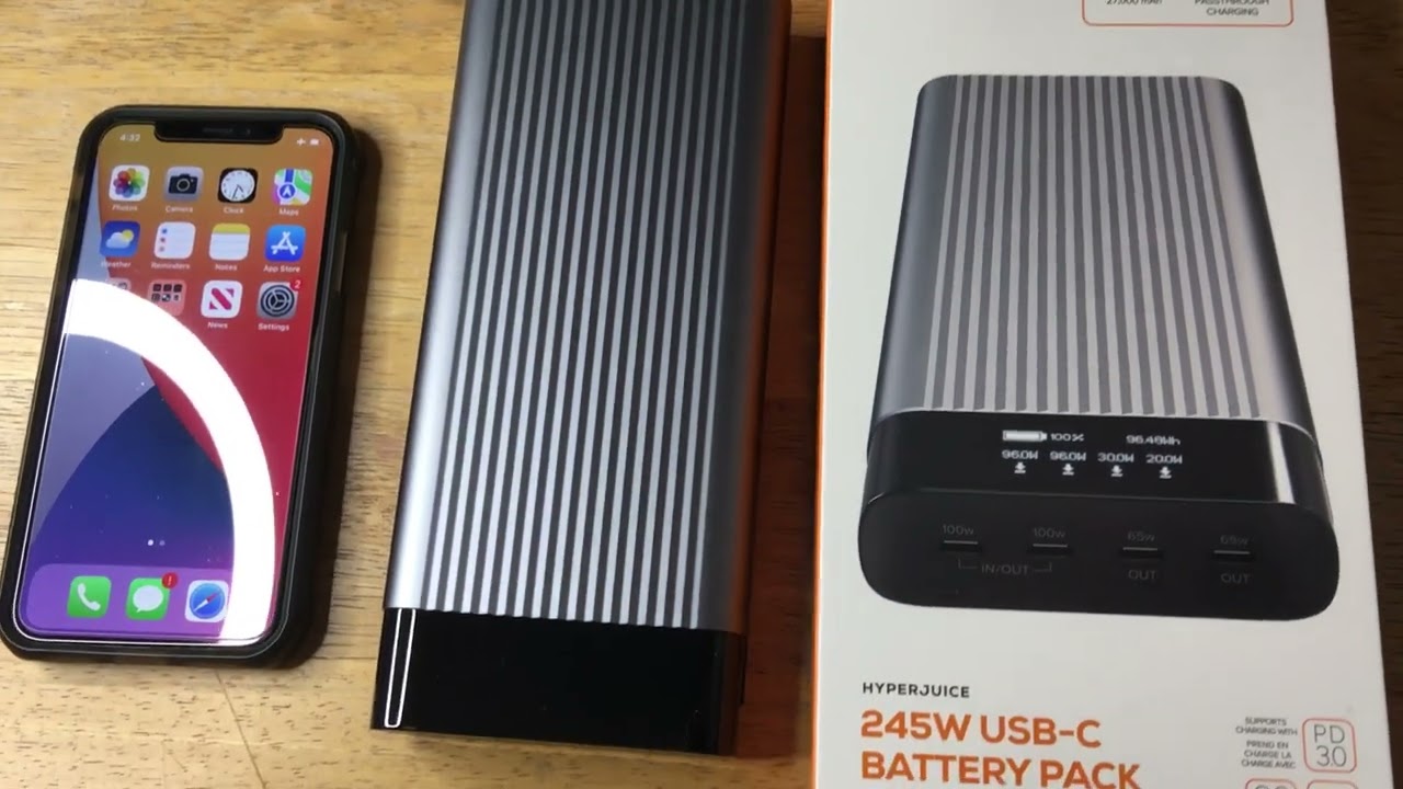 Hyper HyperJuice 245W 27,000 mAh USB-C Battery Pack Review 5-29-22