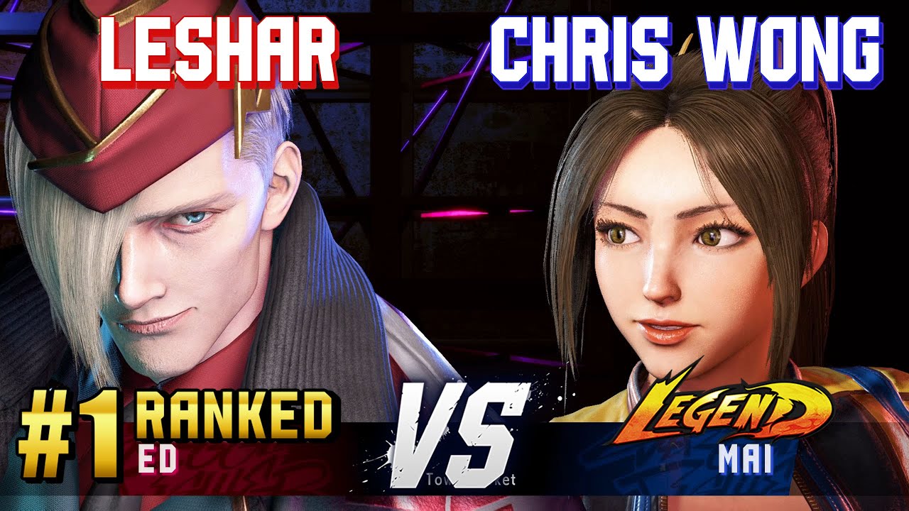 SF6 ▰ LESHAR (#1 Ranked Ed) vs CHRIS WONG (Mai) ▰ High Level Gameplay