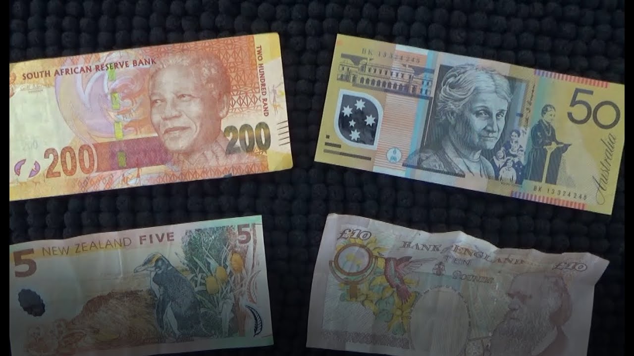 Whispering While Looking at Polymer Bank Notes - Aussie, NZ, UK & South African - Australian Accent