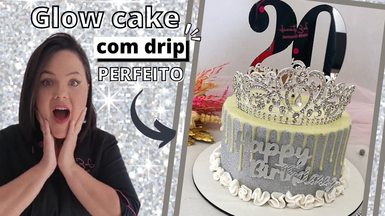 FIZ UM BOLO COM UMA COROA DE VERDADE! GLOW CAKE PRATA!