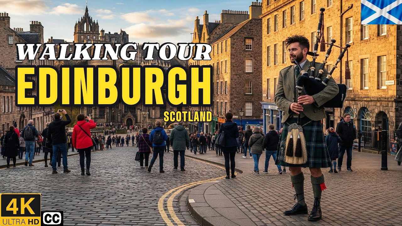 🏴󠁧󠁢󠁳󠁣󠁴󠁿 4K Walking Tour in Edinburgh, Scotland 💙✨ | Historic Streets & Magical Atmosphere 🧙🏻‍♂️