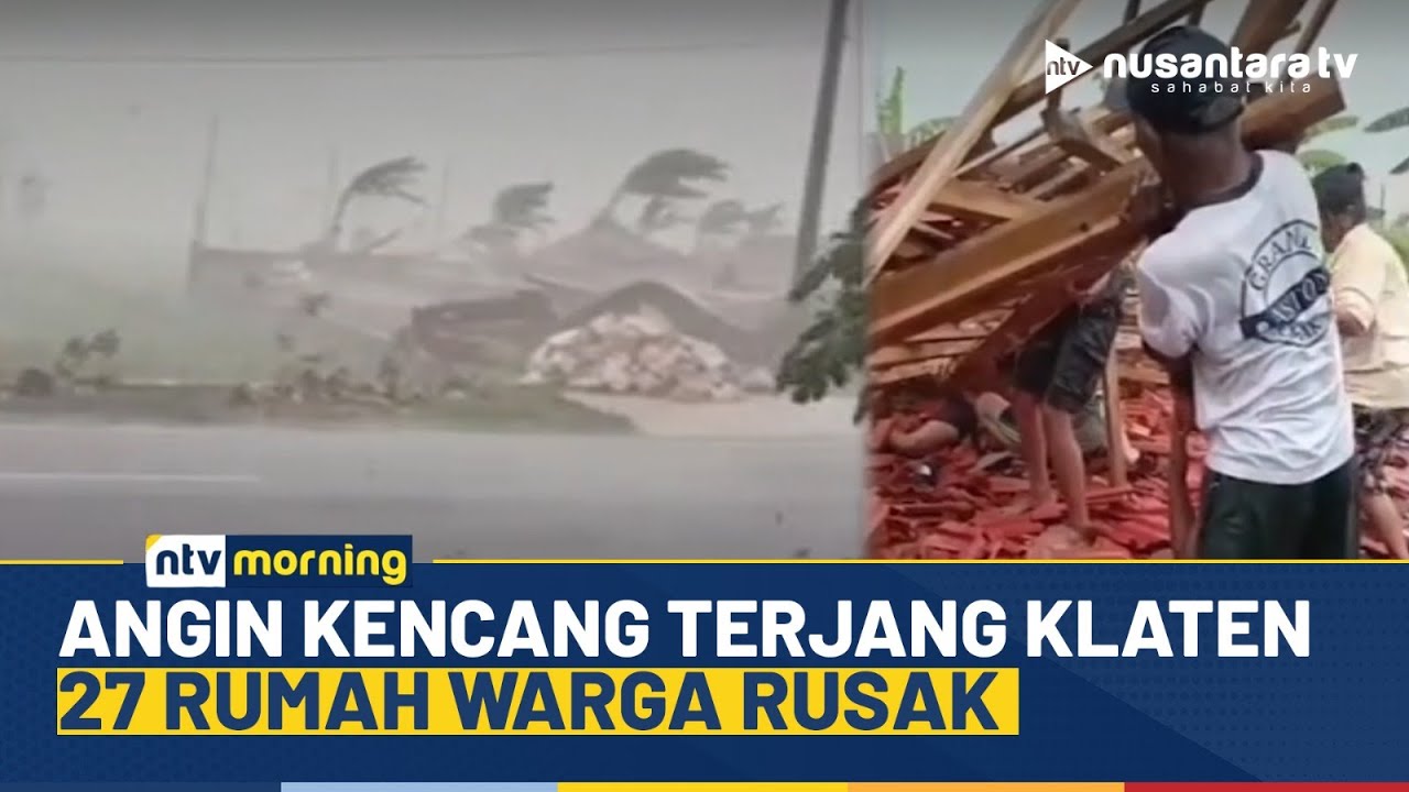 Mengerikan! Angin Kencang Terjang Klaten, 1 Warga Terluka Tertimpa Rumah Joglo | NTV MORNING