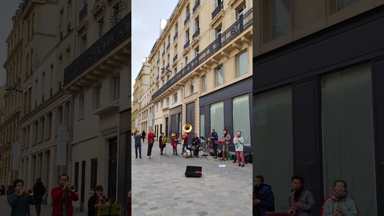 Paris Cluny Medieval Art Museum Street Brass Orchestra 