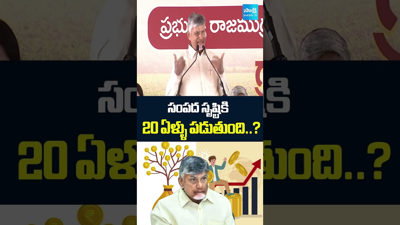 సంపద సృష్టికి 20 ఏళ్ళు పడుతుంది.  Chandrababu Addressing Public to Have More Children | Sakshi TV