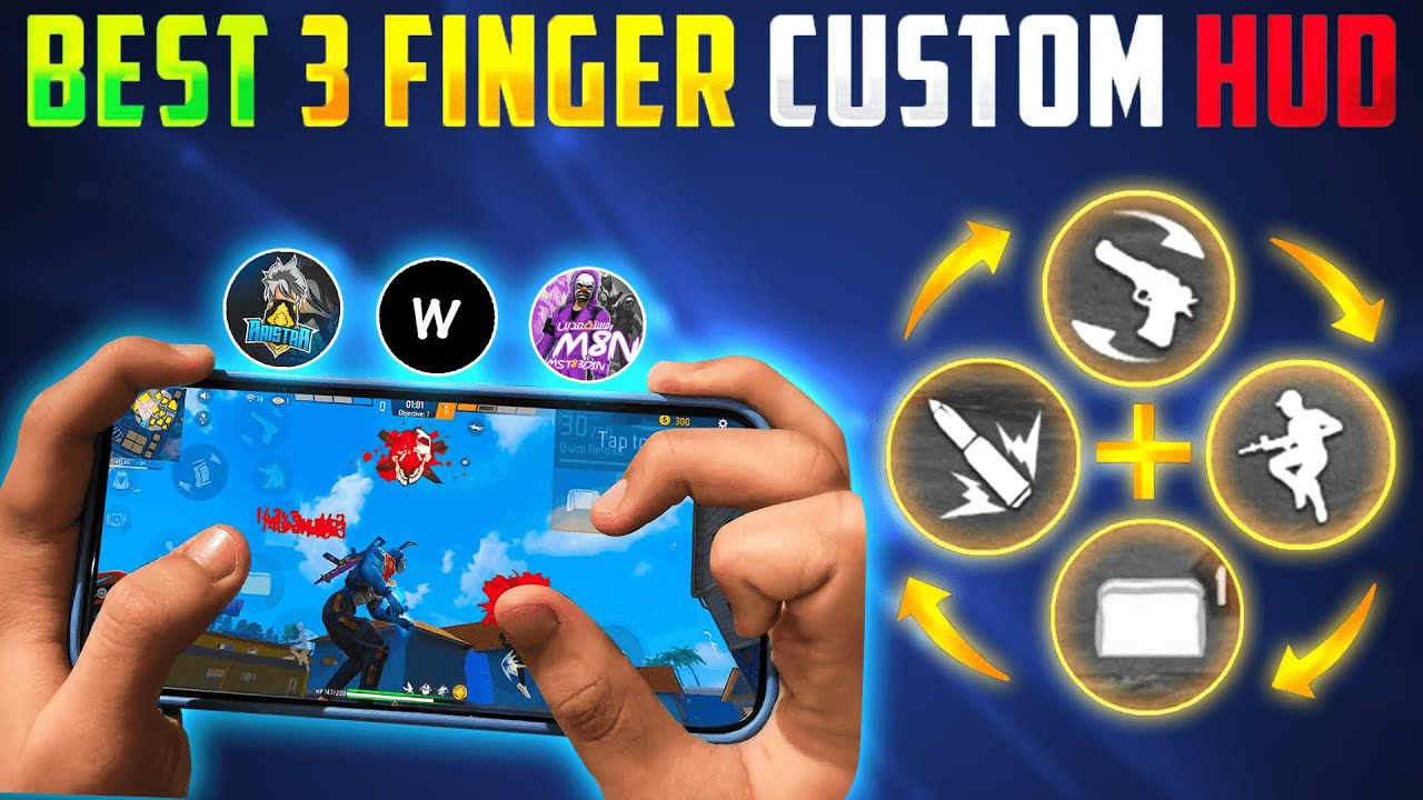 3 Finger Super Movement Custom HUD | Best Custom Hud Settings In Free Fire | 3 Finger Custom Hud