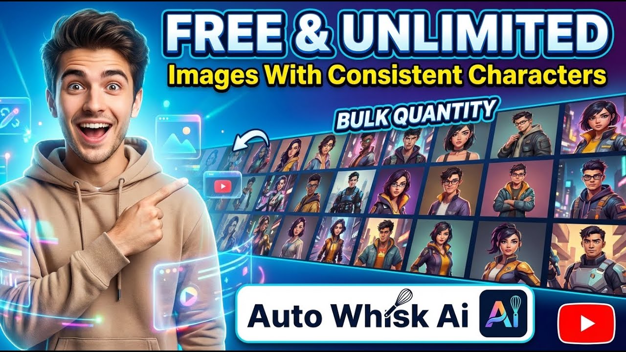 Make FREE & UNLIMITED Images With Consistent Characters | Auto whisk ai