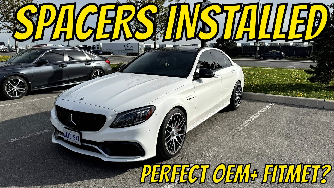 W205 C63S Sedan 15mm Spacers on OEM Wheels ! | Vlog 23