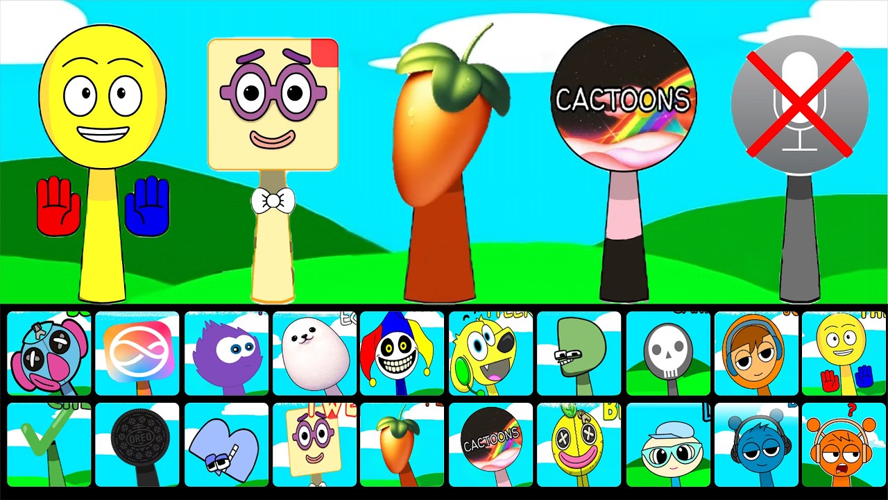 🔥 NEW Sprunki OCs Characters - The Player (from Poppy Playtime) , Fluffy 4 , Cannonball , Joelito VZ