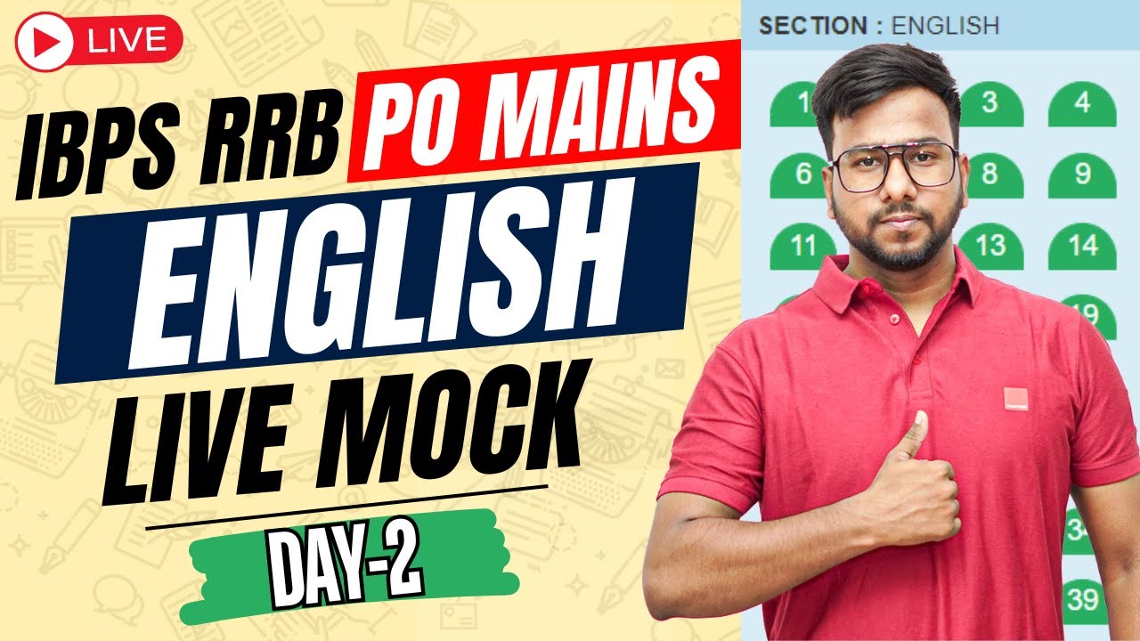 IBPS RRB PO MAINS 2024 | Mains Level English Live Mock Test Solutions | English by Varun Chitra